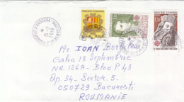 89699- COAT OF ARMS, PERSONALITIES, STAMPS ON COVER, 2019, FRENCH ANDORRA - Brieven En Documenten