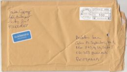 8034FM- AMOUNT 650 MACHINE PRINTED STICKER STAMPS ON COVER, 2019, HUNGARY - Brieven En Documenten