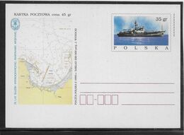 Thème Bateaux -  Pologne - Entiers Postaux - Schiffe