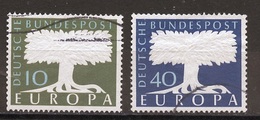 Europa CEPT 1957 Allemagne Fédérale - Germany - Deutschland Y&T N°140v à 141v - Michel N°268v à 269v (o) - 1957