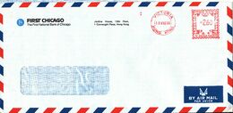 Hong Kong Air Mail Bank Cover With Meter Cancel Victoria 13-8-1996 - Lettres & Documents