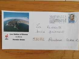 Entier Postal PAP Repiqué - Les Sables D'Olonne Vendée Globe - L'épine 10 Septembre 2001 - Eric Tabarly - Prêts-à-poster: Repiquages Privés