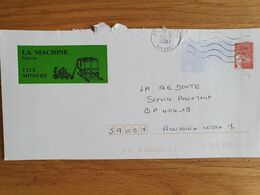 Entier Postal PAP Repiqué - La Machine - Nièvre - 12 Mars 2001 - Cité Minière Wagonnet Charbon - Prêts-à-poster:private Overprinting