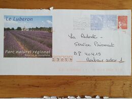 Entier Postal PAP Repiqué - Le Lubéron Parc National Régional Biosphère - Gargas 12 Mars 2001 Vaucluse - Listos A Ser Enviados : Réplicas Privadas