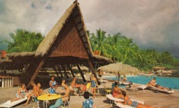 Kona Hawaii, Kona Inn Sun-bathers By Pool, Deck Furniture Advertisement Perry Company, C1960s Vintage Postcard - Big Island Of Hawaii