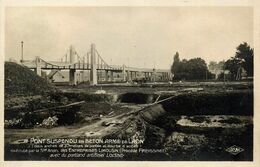 Laon * Carte Photo * Pont Suspendu En Béton Armé * Entreprise LIMOUSIN , Procédé Freyssinet * Ligne Chemin De Fer - Laon