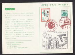 Japan: Commemorative Card, 1980, 2 Stamps, Archery, Temple, Cancel Festival, Nikko Toshogu Shrine (minor Crease) - Cartas