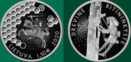 Lithuania Coin 1,5 EURO 2020 Tree Beekeeping Bees Honey CU/NI UNC - Lituania