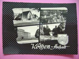 Germany: Köthen - Anhalt - Bahnhof, Ingenieurschule Chemie, Am Hubertusteich, Blick Auf Hallesche Strasse - 1960s Unused - Köthen (Anhalt)