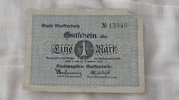 Billet Banknote Germany 1 Mark Notgeld 1918 Paper Money #16 - Ohne Zuordnung