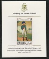 Ras Al Khaima 1969, Napoleon 75D IMPERFORATED Format International Proof Card - Napoleon