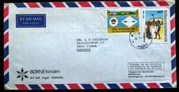 Rwanda Air Mail Cover Children's Foundation  Sent To Denmark  ( Lot 2033 ) - Andere & Zonder Classificatie