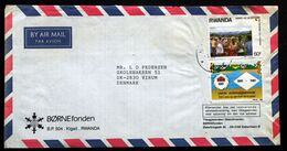 Rwanda Air Mail Cover Children's Foundation  Sent To Denmark  ( Lot 2033 ) - Andere & Zonder Classificatie