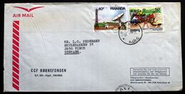 Rwanda Air Mail Cover Children's Foundation  Sent To Denmark  ( Lot 2033 ) - Autres & Non Classés