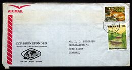 Rwanda Air Mail Cover Children's Foundation  Sent To Denmark  ( Lot 2033 ) - Autres & Non Classés