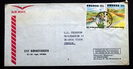 Rwanda Air Mail Cover Children's Foundation  Sent To Denmark  ( Lot 2033 ) - Andere & Zonder Classificatie