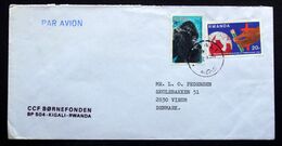 Rwanda Air Mail Cover Children's Foundation  Sent To Denmark  ( Lot 2033 ) - Otros & Sin Clasificación