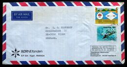 Rwanda Air Mail Cover Children's Foundation  Sent To Denmark  ( Lot 2033 ) - Andere & Zonder Classificatie