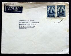 TURKEY 1952 Air Mail Cover Sent To Zurich  (lot 2076) - Cartas & Documentos