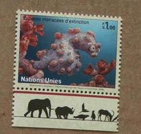 Ge08-01 : Nations-Unies (Genève) / Protection De La Nature - Hippocampe Pygmée (Hippocampus Bargibanti) - Unused Stamps