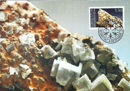 CALCITE  - Série Mineraux   Carte Maximum Card   Vaduz 1989 - Minéraux
