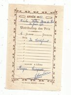 Distribution Des Prix ,Saumur , école Notre Dame Du Fort,1951, Prix De Certificat,165 X 110 ,frais Fr 1.45 E - Zonder Classificatie