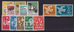 1961 Complete Jaargang Postfris NVPH 752 / 763 - Komplette Jahrgänge