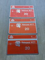 Telefonkarten - Belgien - 3 Exemplare "Telecard RTT" - Andere & Zonder Classificatie