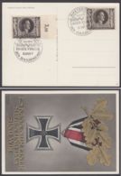 Propaganda, Mi-Nr. 844, Farb. Karte "Eisernes Kreuz", Sst "Amsterdam", 1943 - Covers & Documents