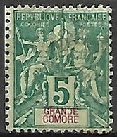 GRANDE  COMORE     -   1897 .  Y&T N° 4 Oblitéré.   Type Groupe. - Gebraucht