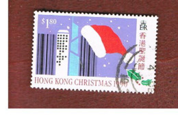 HONG KONG - SG 655  -  1990  CHRISTMAS: FATHER CHRISTMAS HAT  - USED ° - Gebruikt