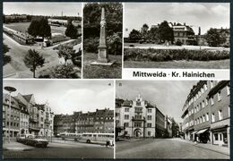 D9397 - TOP Mittweida Stadion Postmeilensäule Bahnhof Ikarus Omnibus - Bild Und Heimat Reichenbach - Mittweida