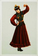 1957  - Femme Danse Du Kirghizistan  киргизский танец   - Ex URSS (CCCP) - Kyrgyzstan