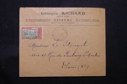 GUYANE.- Enveloppe Commerciale De Cayenne Pour Paris En 1938 - L 68759 - Covers & Documents