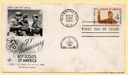 USA. FDC 50th Anniversary, Boys Scouts Of America. Feb/8/1960. - Cartas