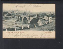 Dt. Reich AK Wetter Ruhrbrücke 1906 - Wetter