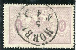 SWEDEN 1874 Official 6 Öre. Red-lilac Perforated 14, Used.  Michel 4Ab - Servizio