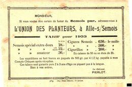 T S/Papeterie Tabac Cigares "Semois" (Format 21 X 14) (N= 1) - Tobacco