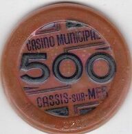 ANCIEN  JETON  500 FRANCS / CASINO MUNICIPAL DE CASSIS - Casino