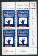 RC 18275 MONACO N° 2550 FESTIVAL DE TÉLÉVISION BLOC DE 4 COIN DATÉ NEUF ** TB - Unused Stamps