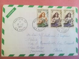 POLYNESIE FRANCAISE - COVER TO ITALY - Lettres & Documents