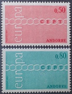 DF50500/1063 - 1971 - ANDORRE FR. - EUROPA - N°212 à 213 NEUFS** - Cote (2020) : 50,00 € - Ungebraucht