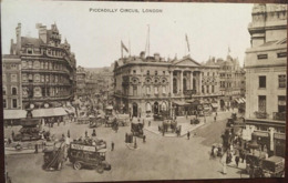 Cp, PICCADILLY CIRCUS, LONDON,  Vintage, Animée-animated,COMMERCIAL SIGNS, OLD CARS, BUSES - Piccadilly Circus