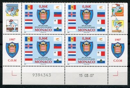 RC 18301 MONACO N° 2592 SPORT JEUX DE PETITS ETATS D'EUROPE BLOC DE 4 COIN DATÉ NEUF ** TB - Unused Stamps