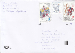 89742- ICE HOCKEY, PERSONALITY, STAMPS ON COVER, 2019, CZECH REPUBLIC - Covers & Documents