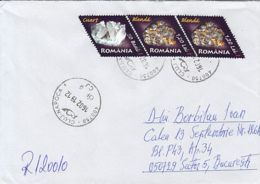 89747- MINERALS, STAMPS ON REGISTERED COVER, 2019, ROMANIA - Lettres & Documents