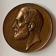 Médaille Bronze. Professeur J.S.G. Nypels. Criminalliste. Cinquante Années De Professorat. Liège 1835-1885. E. Geerts. - Professionali / Di Società