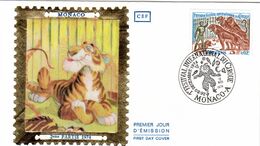 🎪" 1er FESTIVAL DU CIRQUE MONTE-CARLO : DOMPTEUR TIGRES " Sur Env. 1er Jour De 1974 De MONACO. N° 973 FDC - Cirque