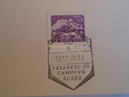 D173259  Hungary Special Postmark Sonderstempel - CAMPING Velencei -tó  AGÁRD  1962 - Marcophilie