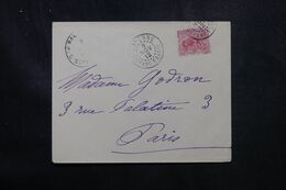 GUYANE - Enveloppe De Cayenne Pour Paris En 1912, Affranchissement Fourmilier - L 68938 - Brieven En Documenten